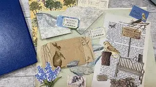 Altered book DT with New Bluebells Woods digikit by #tattytreasure  @collagetype #junkjournalideas