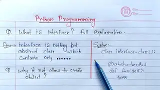 python interface | Learn Coding