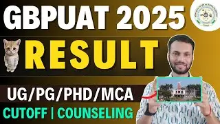 🤩GBPUAT Pantnagar Result 2025 Out👇🏻  &bull; GBPUAT Pantnagar Expected Cut Off (RANK) &bull; GBPUAT COUNSELLING