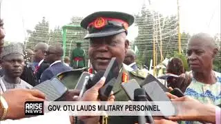 Governor Otu Lauds Military Personnel 