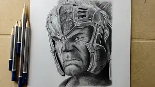 How to draw Hulk || hulk drawing from thor Ragnarok || drawing of gladiator hulk ||