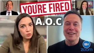 Илон Маск увольняет AOC на встрече ZOOM DUB
