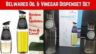 Belwares Oil and Vinegar Dispenser Bottle Set - 2 Pack Cruet Drip-Free Spouts - Reviews and Updates