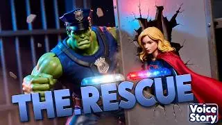 Spider-Man & Police Hulk Take on Joker & Venom: The Supergirl Rescue!