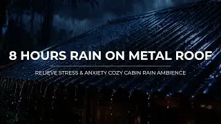 Rain on Metal Roof Focus for Studying & Work Steady Rain White Noise | 8 Hour Video #raistar