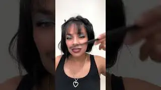 How to curl your bangs #hairtutorials #hairtutorialshort