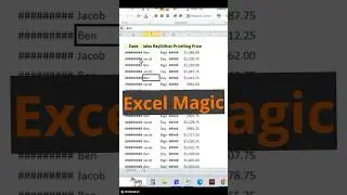Excel magic// Excel Tricks// Excel shortcuts #excel