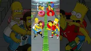 Epic Glow UP Bart Ronaldo vs Homer Messi The Simpsons