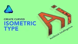 Affinity Designer iPad Isometric Tutorial | Isometric Curved Text