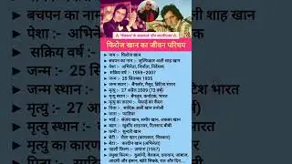 Biography of Feroz Khan // #shorts #ferozkhan #bollywood #actor #biography