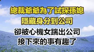 總裁爺爺為了試探孫媳，隱藏身分到公司，卻被心機女踹出公司，接下來的事有趣了。#幸福敲門 #為人處世 #生活經驗 #情感故事