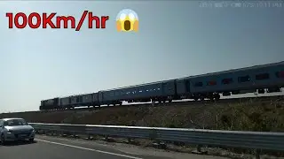 High speed train passing through Bogibeel bridge . #Bogibeelbridge