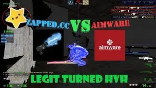 ZAPPED.CC VS AIMWARE | CS:GO LEGIT TURNED HVH (OMG!!) // RAGE HACKING