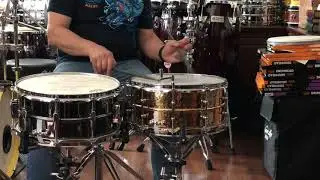 Ludwig - Hammered Brass Snare Drum vs Black Beauty Snare Drum