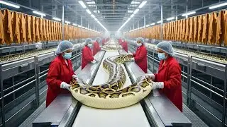 Inside Modern Python Leather Factory: From Giant Snake to Luxury Jackets (Full Process)