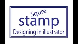 How to design square stamp in Illustrator