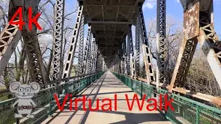Virtual Walk  Meridian Bridge Double Decker 2021 Yankton, SD in 4k
