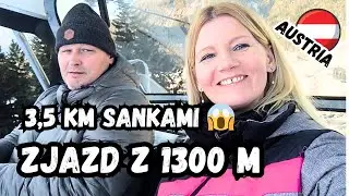 Sanki 3,5 km z góry w Austrii! 😱 1300 m n.p.m. | Drugi dzień na stoku z Amelią!