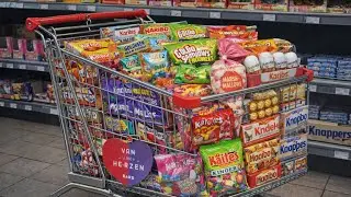Big Candy Shopping Cart 🍫🍬 | Haribo, Katjes, Kinder & Marshmallows ASMR