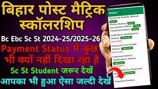 Nothing is visible in the payment status of PMS scholarship SC ST students/@onlinewala9714