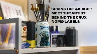 Spring Break Jake designs Crux NØMØ labels (N/A beer inspired by Bend, Oregon)