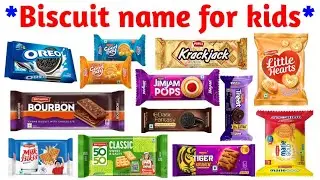बिस्कुट के नाम | Learn 15 Ice Cream Names in English with Pictures and Sounds for Kids | Education