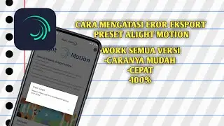 CARA MENGATASI EROR ALIGHT MOTION #4102