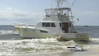 Fishing Boat Finally Rescued in Orange Beach After Days Stranded Ashore
