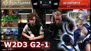 Ninjas in Pyjamas против G2 eSports | Игра 1, S7, EU LCS, лето 2017, неделя 2, день 3 | NIP против G2 G1 W2D3