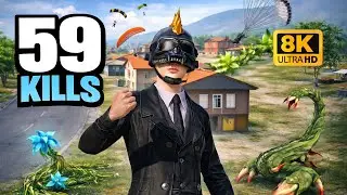 SOLO 59 KILLS 🔥 INSANE DRACO SKILL 😱 8K SMOOTH PUBG MOBILE GAMEPLAY 