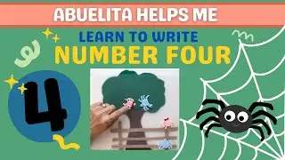 Learn to Write Number 4! 🕷️ The Spider Story for Kids *