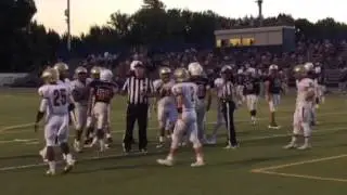 Beyer Patiots score on opening drive against the golden valley cougars of Merced.