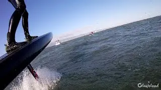 First Flight - Downwind Foil Surfing San Francisco Bay