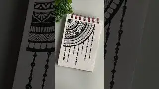 How to draw half mandala ˚˖𓍢ִ໋🌷͙֒✧˚⋆.🦋༘⋆  #mandalaforbegginers #trending #shorts #drawing #artist