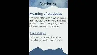 Statistics meaning #Statistics #Statisticsmeaning
