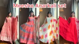 Meesho Anarkali set|honest review| Anarkali for new year|festive special#meeshokurtihaul  #meesho