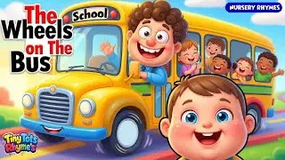 The Wheels on the Bus Go Round & Round 🚍 | Kids Song #nurseryrhymes #kidssongs @Tinytots.rhymes