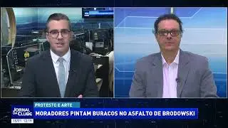 Moradores pintam buracos no asfalto de Brodowski - Jornal da Clube (15/01/2026)