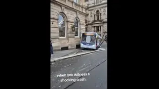 Тем временем в Глазго, Шотландия. Крупная авария автобуса в центре города.