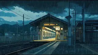 Raining in train station☔🎶Lofi Rain / Hiphop / Chill Music to heals your soul💕