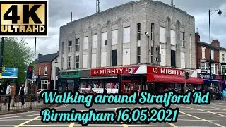 Walking around Stratford road Birmingham spark hill spark brook England UK 4K # 396