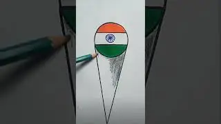 🇮🇳 Beutiful Indian Flag drawing water colour #viral #trending #shortvideo