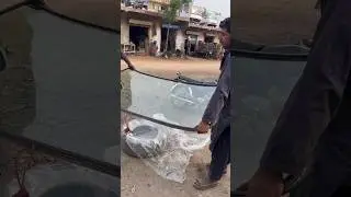 Never seen this unique way of truck windshield installation #youtubeshorts #shortsfeed