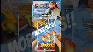 Surging sparks pack day 122 With a SICK IR card! LETS goo!!  #pokemon #packopening
