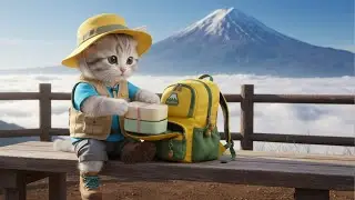 絶景かな!!猫、初めての富士山観光!!ねこの一日に密着🐱🗻