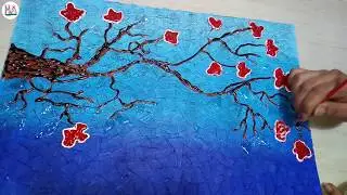 How to PAINT 3D TREE with HOT GLUE TEXTURE ( Tutorial )