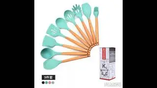 Silicone Cooking Kitchen Utensils Non-Stick Spatula Ladle Egg Beaters