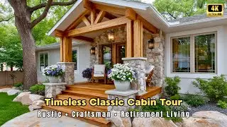 Rustic Craftsman Tiny House Interior for Retirement | Timeless Classic Cabin Tour