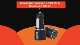 Sniper Car Charger 2 Port PD & Qualcomm QC 3.0 Fast Charge