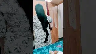 Long Hair Bun Drop || Long Silky Black Hair #short#youtubeshort#trending#longhair #bundrop #viral
